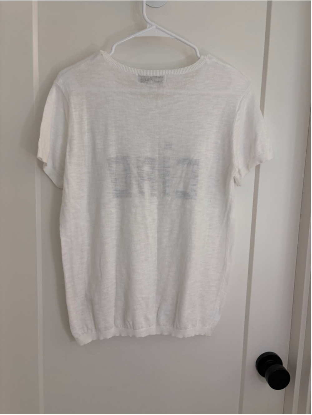 John + Jenn White “CIAO” Graphic Knit T-Shirt Size L/G - Picture 6 of 6